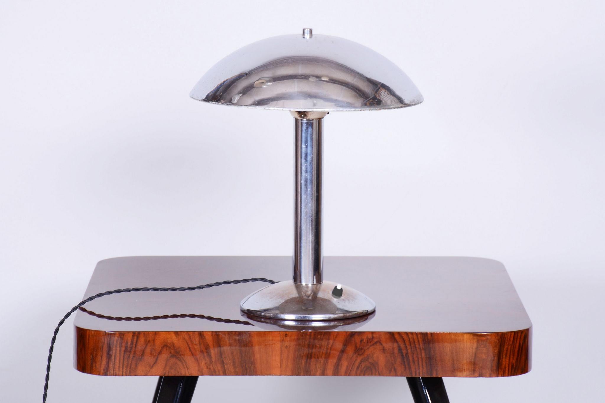 Restored Art Deco Table Lamp, by NAPAKO, New Electrification, Czech, 1930s For Sale 2
