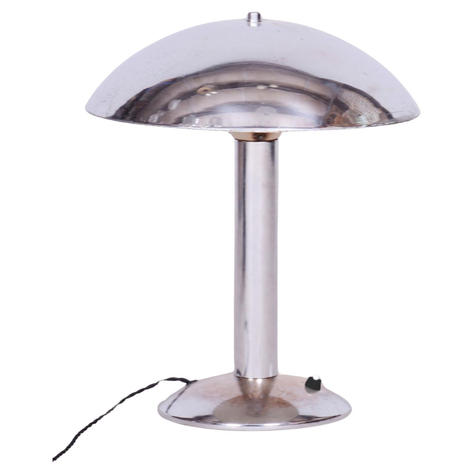 Restored Art Deco Table Lamp, by NAPAKO, New Electrification, Czech, 1930s For Sale