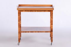 Chariot Art Déco en noyer restauré, Nouveau-Pétersbourg, Tchèque, années 1930