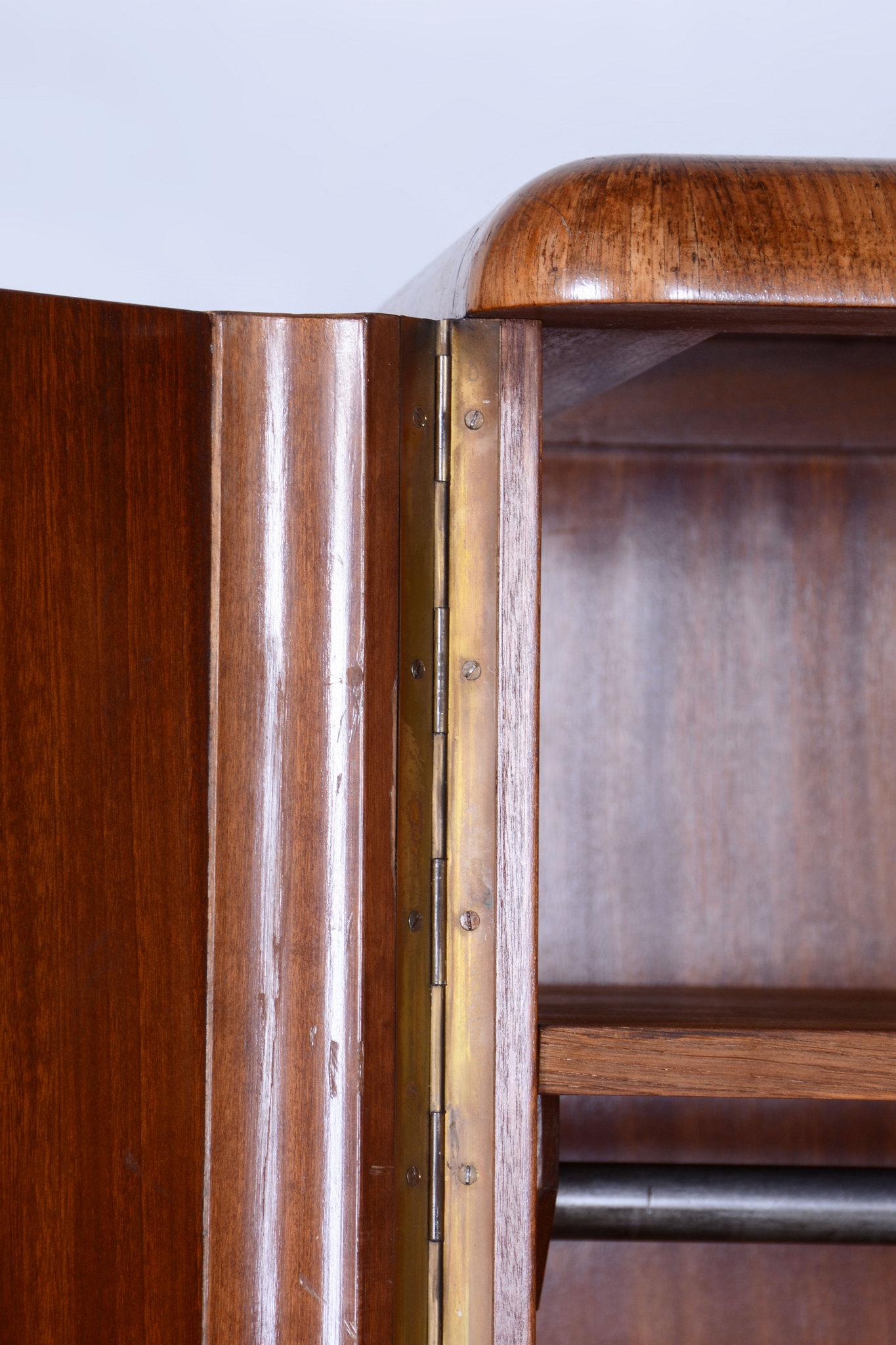 Restored Art Deco Wardrobe, by J. Halabala, UP Zavody, Walnut, Czech, 1920s 8