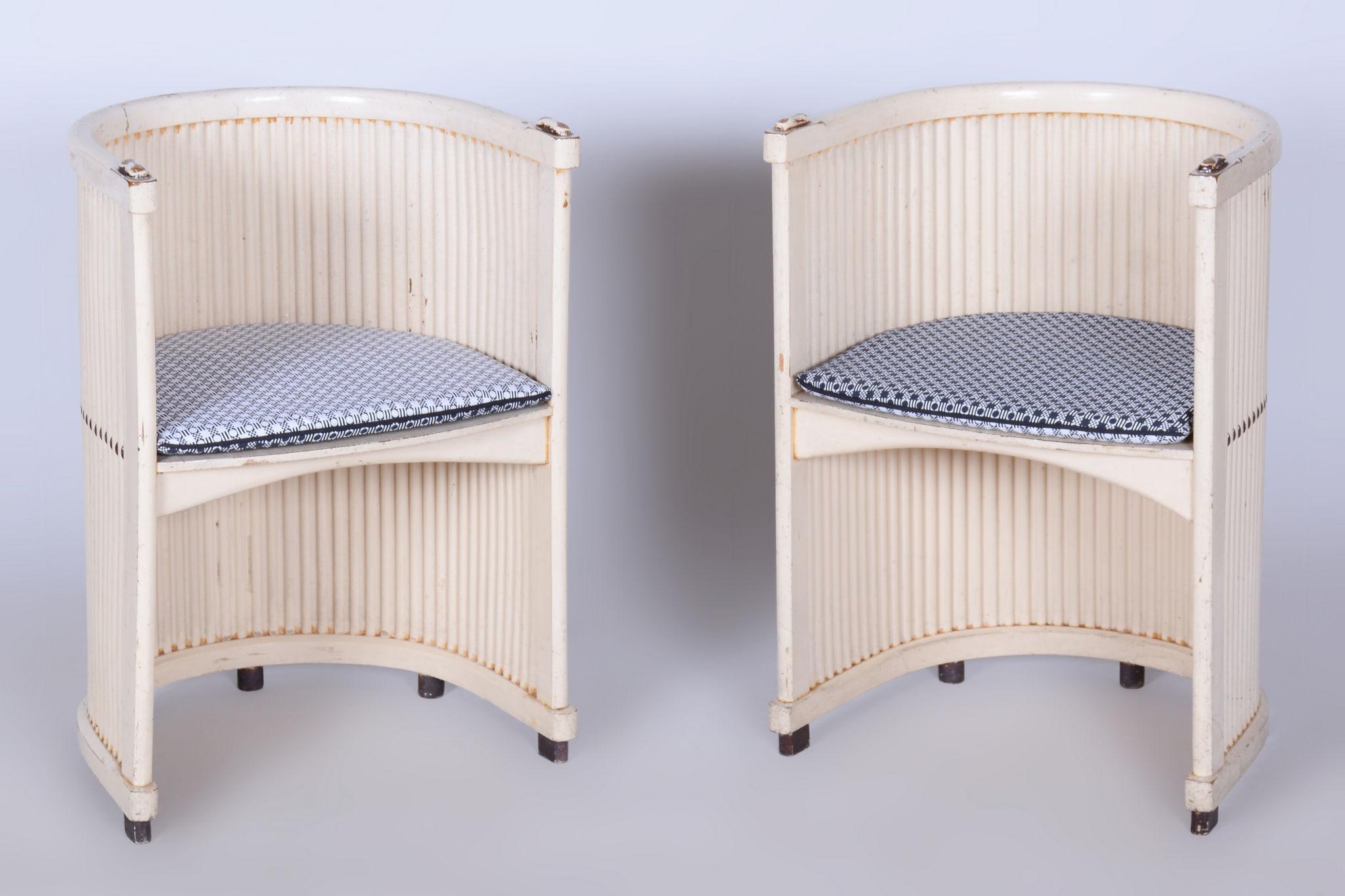 Restored Art Nouveau Seating Set, by H.G.Reinstein, Beech, Austria, 1910s en vente 8