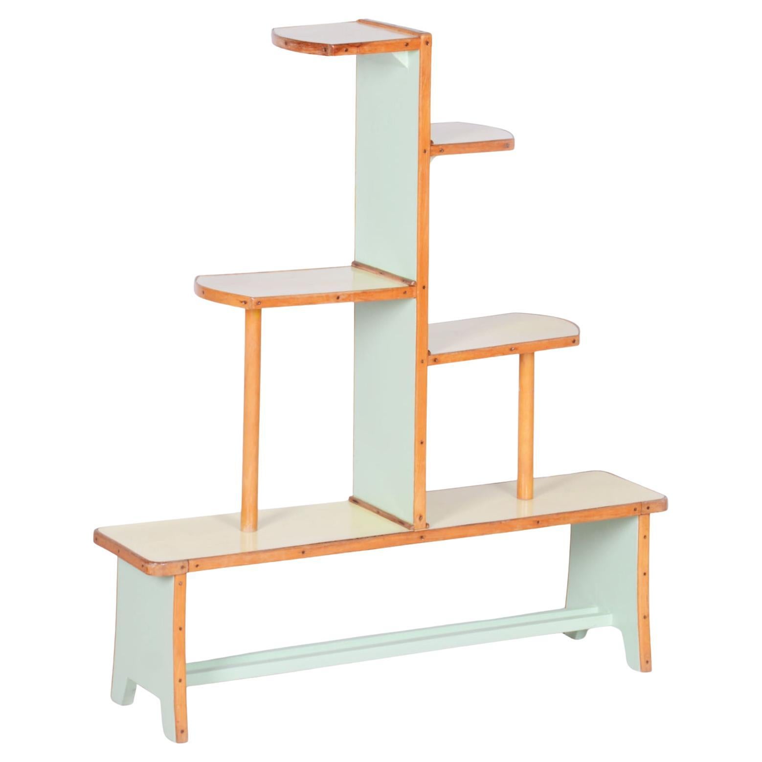 Restaurierte Artdeco-Etagere, Buche, Umakart, Tschechien, 1930er Jahre im Angebot