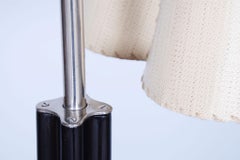 Restored ArtDeco Floor Lamp, J. Halabala, UP Zavody, Walnut Oak, Czechia, 1930s