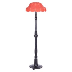 Antique Restored ArtDeco Floor Lamp, Solid Beech, New Electrification, Czechia, 1920s