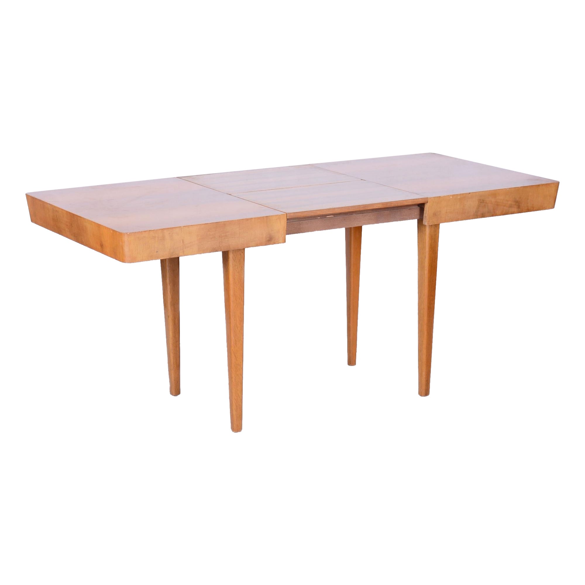 Mesa de comedor ArtDeco de roble restaurada, Jindrich Halabala, UP Zavody, Chequia, década de 1940 en venta