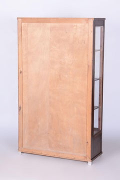 Restored ArtDeco Oak Display Cabinet, Jindrich Halabala, Czechia, 1930s