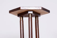 Restored ArtDeco Oak Pedestal, Revived Polish, Czechia, 1920s