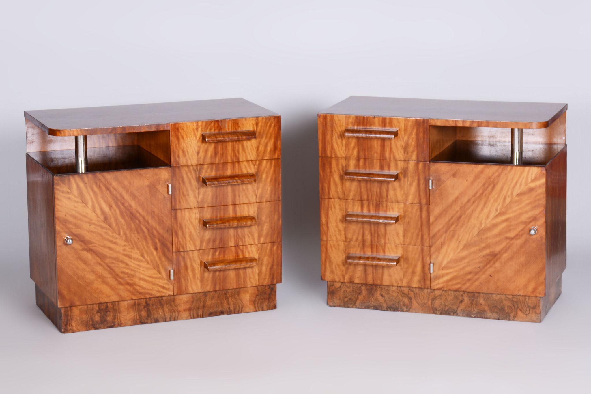 Restored ArtDeco Pair of Chests of Drawers, Palisandr, France, 1930s For Sale 2