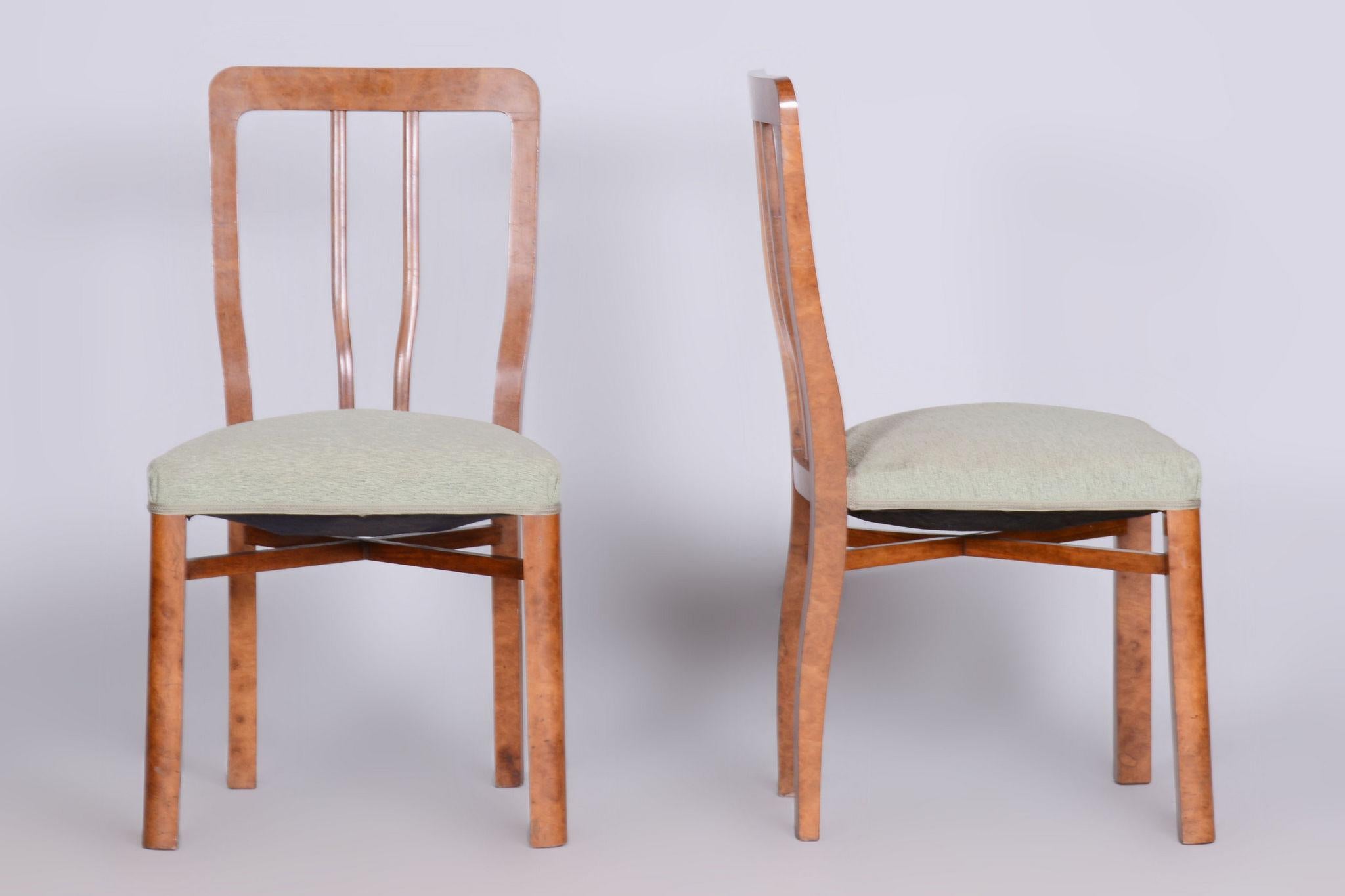 Restored ArtDeco Seating Set, Beech, Maple Root Veneer, Czechia, 1930s For Sale 13