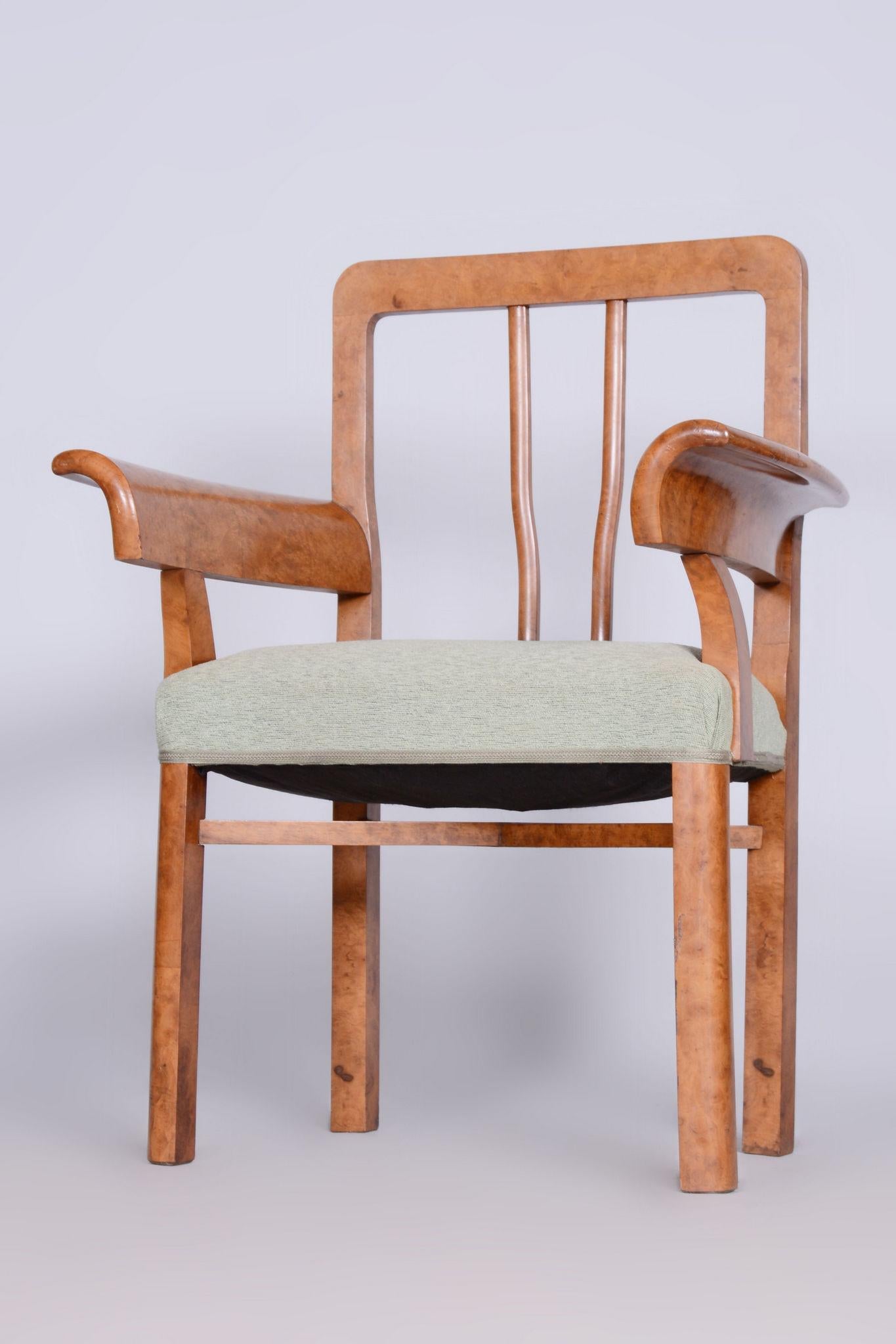 Restored ArtDeco Seating Set, Beech, Maple Root Veneer, Czechia, 1930s In Good Condition For Sale In Horomerice, CZ
