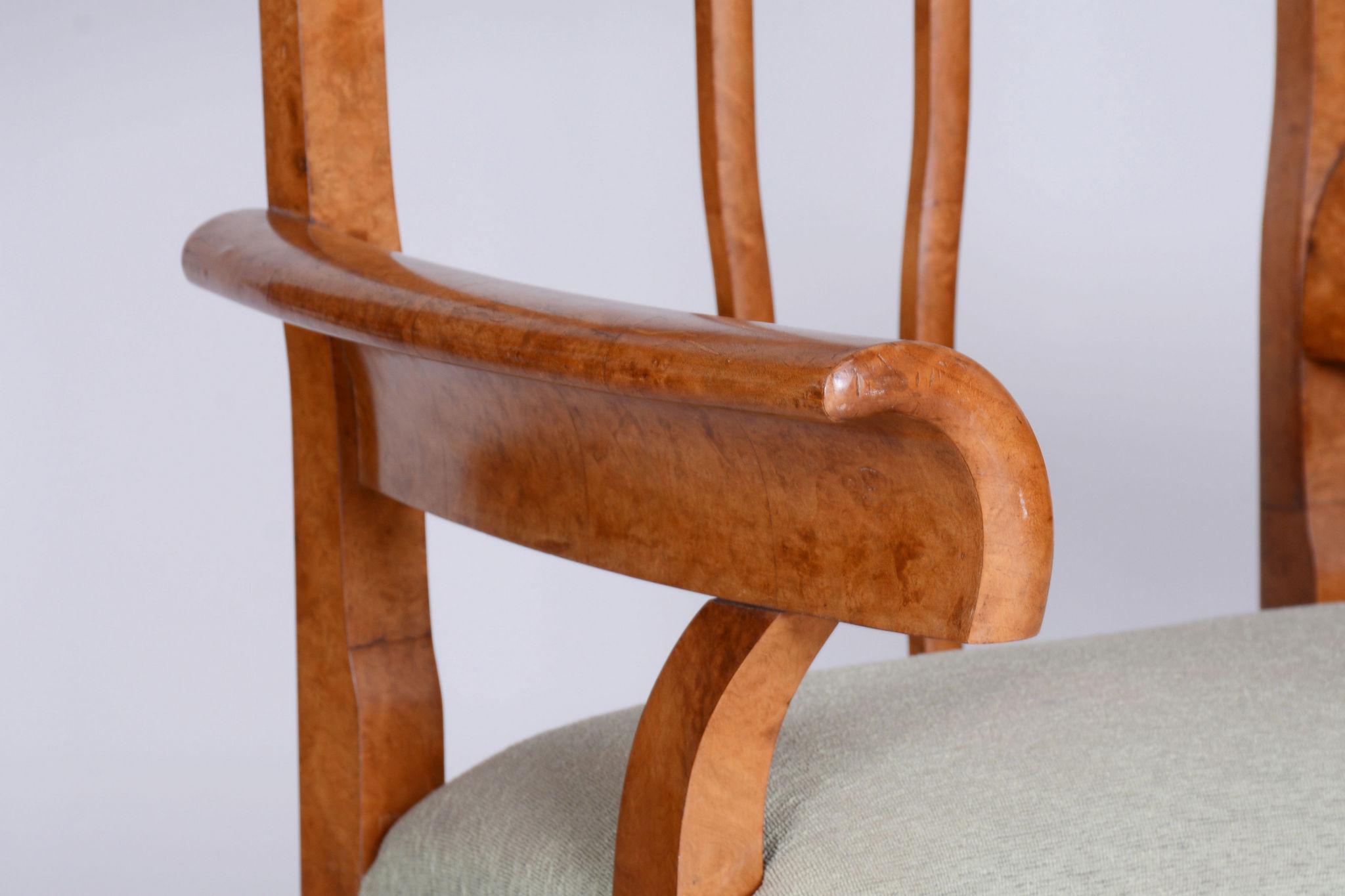 Restored ArtDeco Seating Set, Beech, Maple Root Veneer, Czechia, 1930s For Sale 3