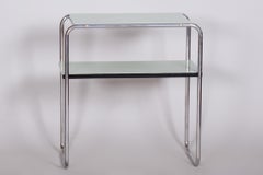 Restored Art Deco Side Table, Marcel Breuer, Thonet Chrome Steel, Germany, 1930s
