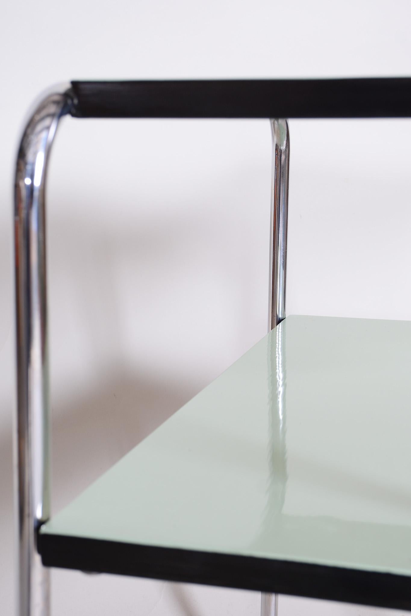 Mid-20th Century Restored Art Deco Side Table, Marcel Breuer, Thonet Chrome Steel, Germany, 1930s For Sale