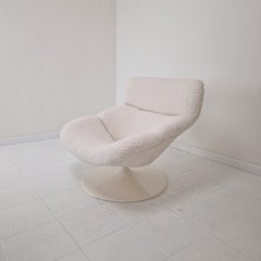 Silla de salón Artifort F518 restaurada de Geoffrey Harcourt en tela de bouclé, 1970