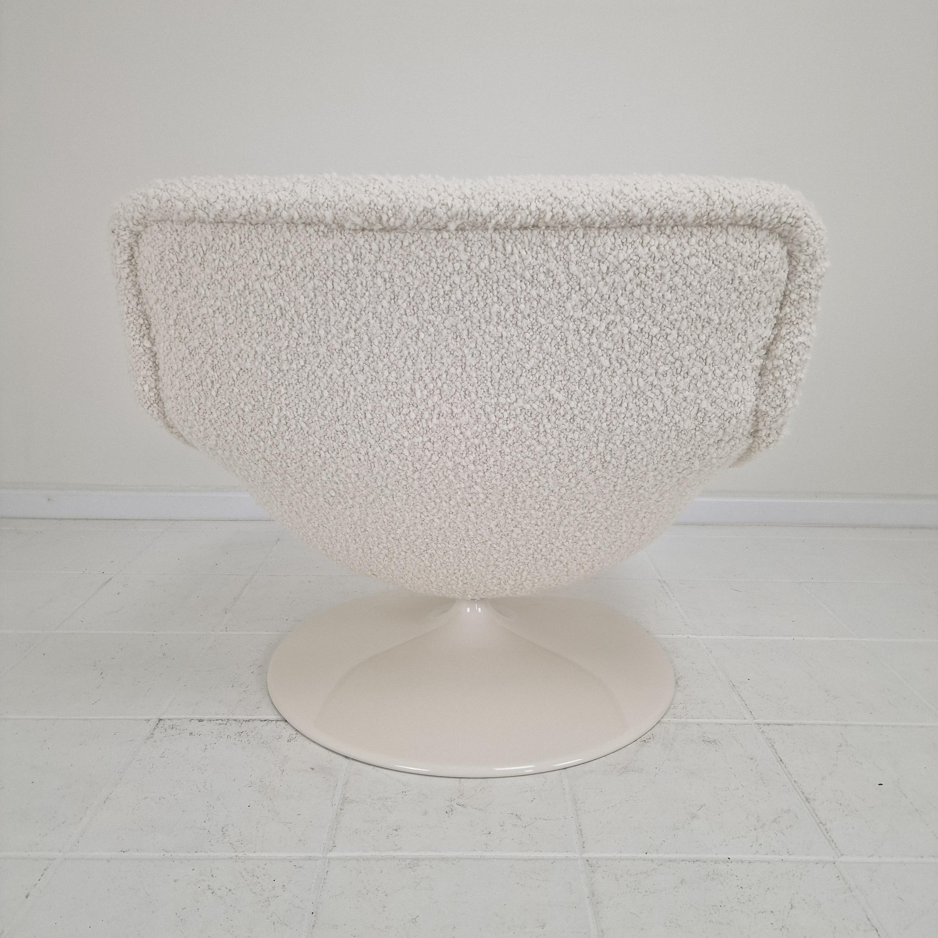 Restored Artifort F518 Lounge Chair by Geoffrey Harcourt in Bouclé Fabric, 1970 en venta 2
