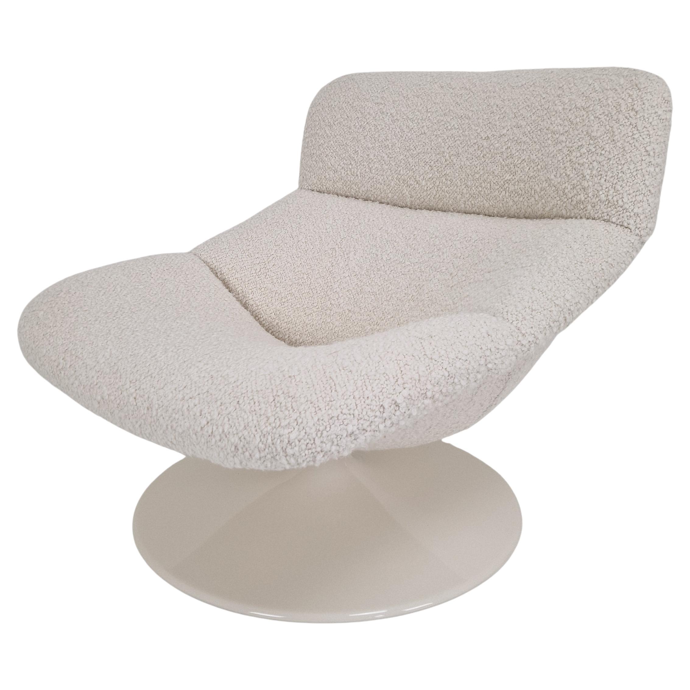 Restored Artifort F518 Lounge Chair by Geoffrey Harcourt in Bouclé Fabric, 1970 en venta