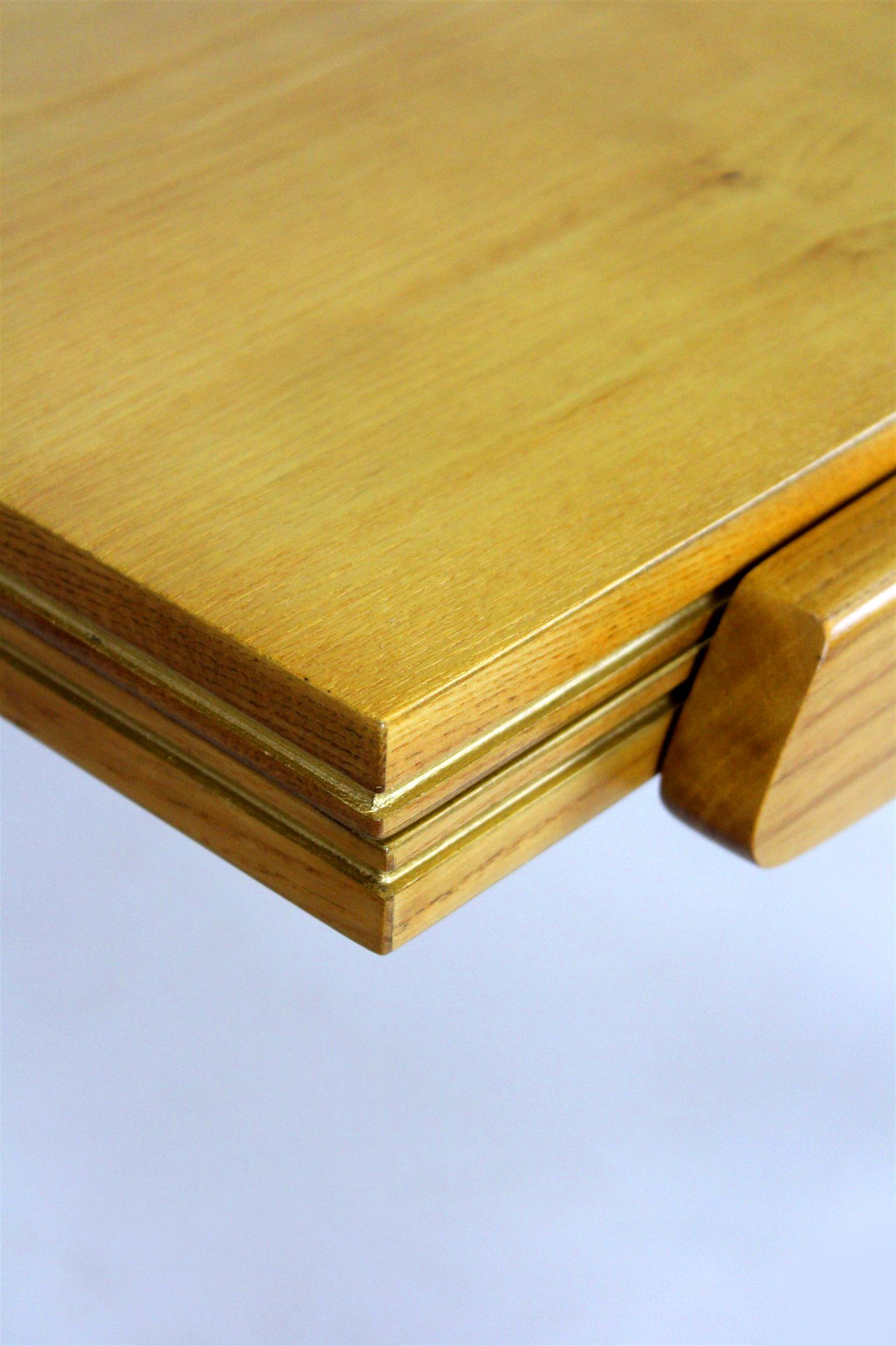 Restaurierter ausziehbarer Tisch aus Eschenfurnier, 1960er Jahre (Moderne der Mitte des Jahrhunderts) im Angebot