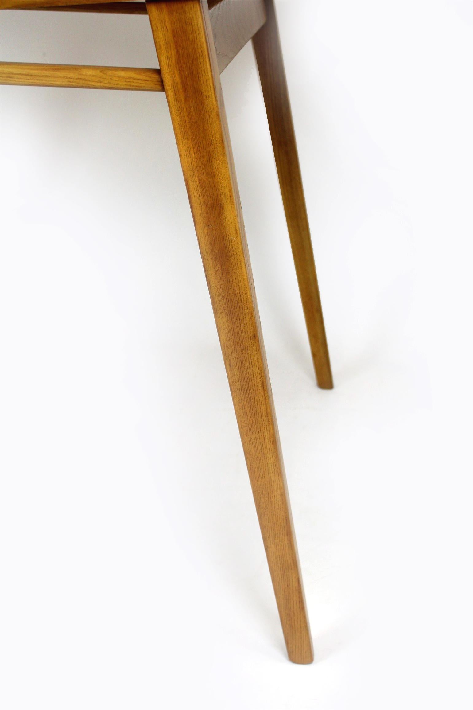 Wood Restored Ash Veneered Extendable Table, 1960s For Sale
