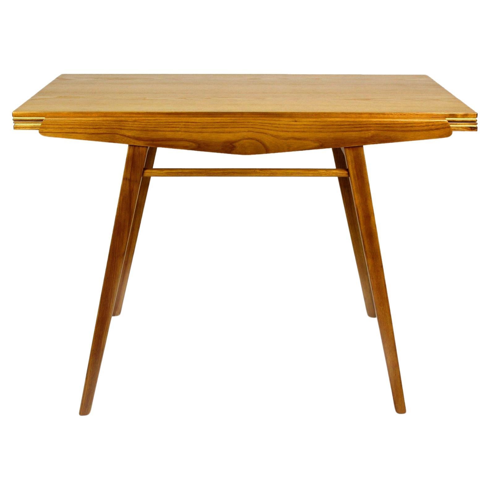 Restored Ash Veneered Extendable Table, 1960s For Sale