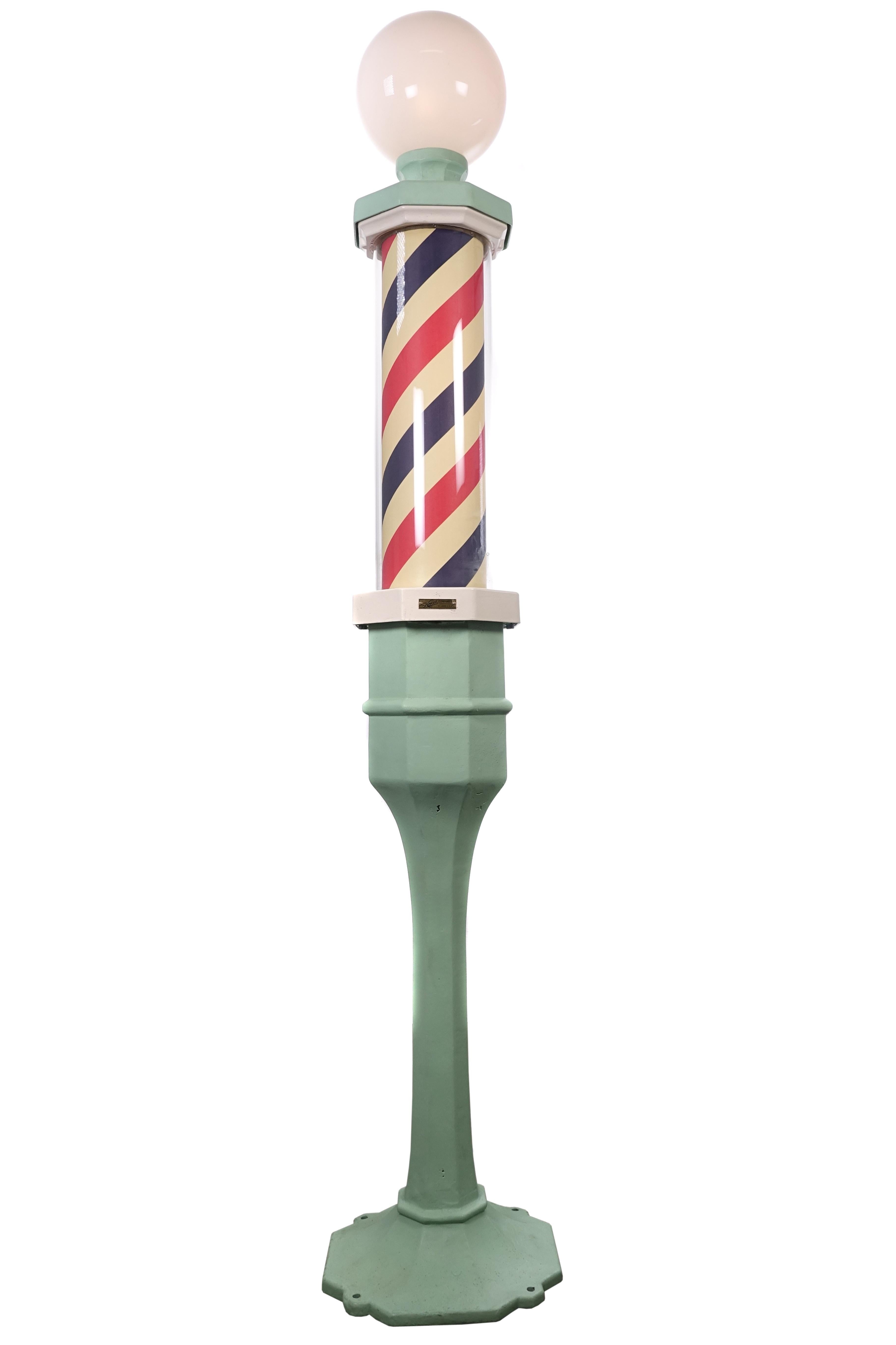 antique barber pole identification