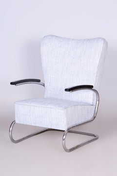 Poltrona Bauhaus restaurata di Kovona, acciaio cromato, Germania, anni '30