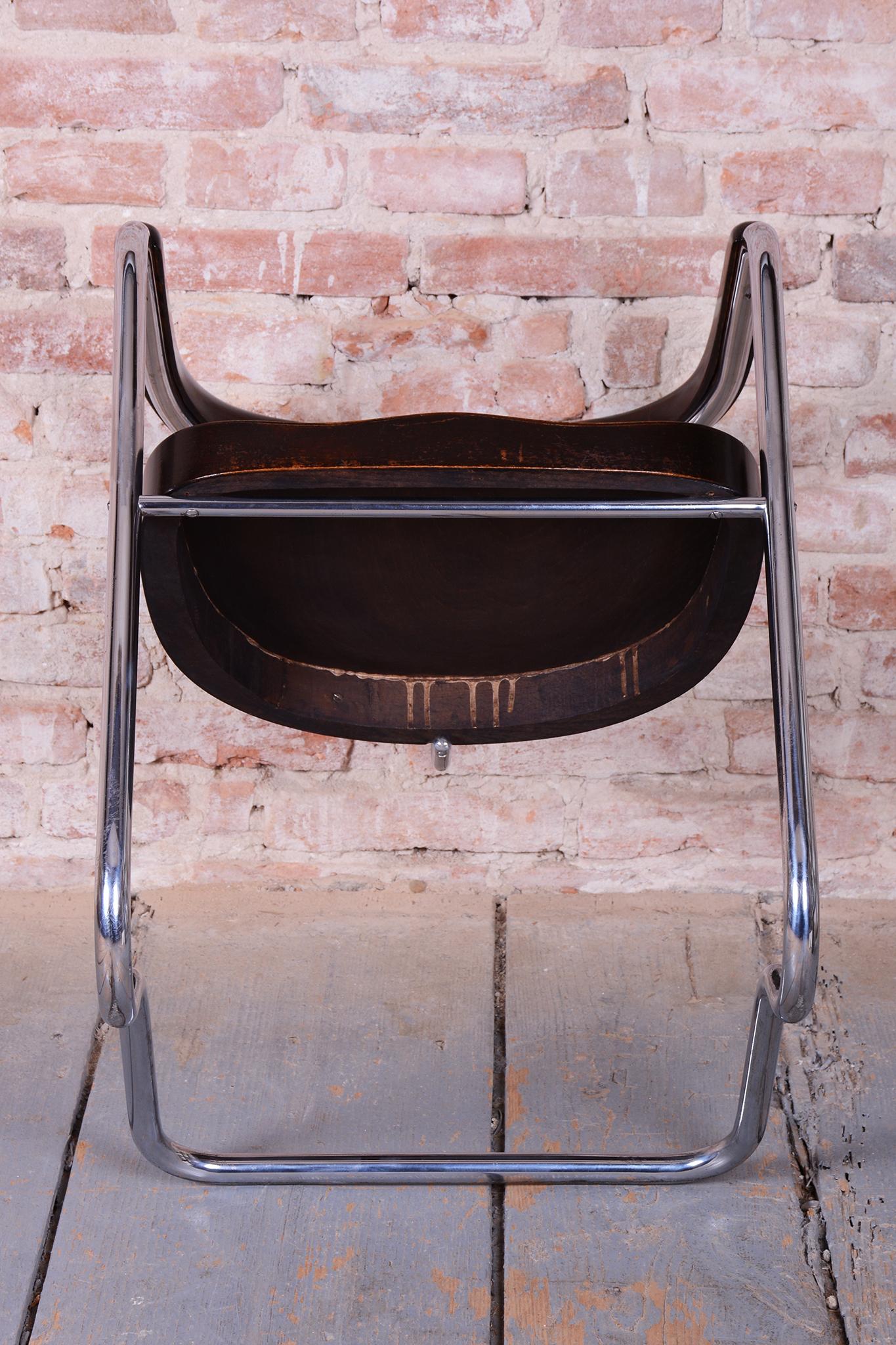 Restored Bauhaus Armchair, by Ladislav Žák, for H. Gottwald, Beech, Czech, 1930s For Sale 2