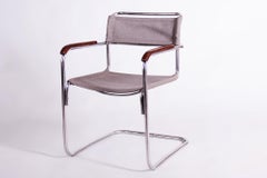 Restaurierter Bauhaus Sessel, von Marcel Breuer für Thonet, Chrom, Tschechien, 1930er Jahre