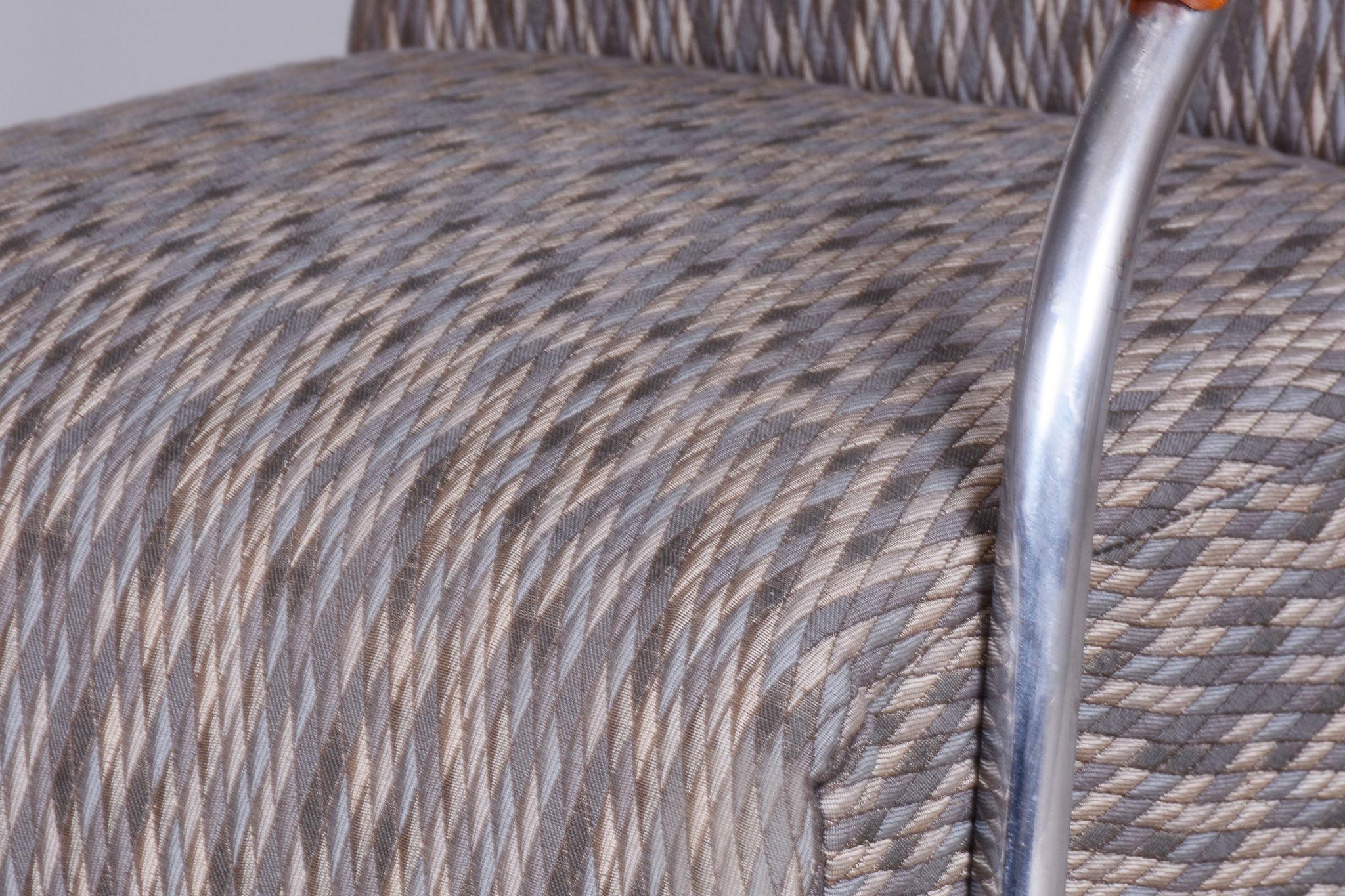Sillón Bauhaus restaurado, de Mücke & Melder, tapicería original, checo, años 30 en Bueno estado para la venta en Brandys nad Labem, Středočeský kraj