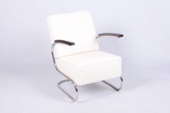 Restored Bauhaus Armchair, by W. Gispen for Mücke-Melder, Chrome, Czech, 1930s