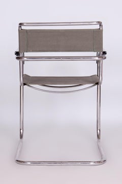 Restaurierter Bauhaus-Sessel, Marcel Breuer, Thonet, Chrom, Tschechien, 1930er Jahre