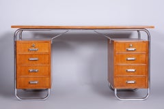 Restored Bauhaus Beech Writing Desk Made in 1930s by Mücke, Melder, Czechia