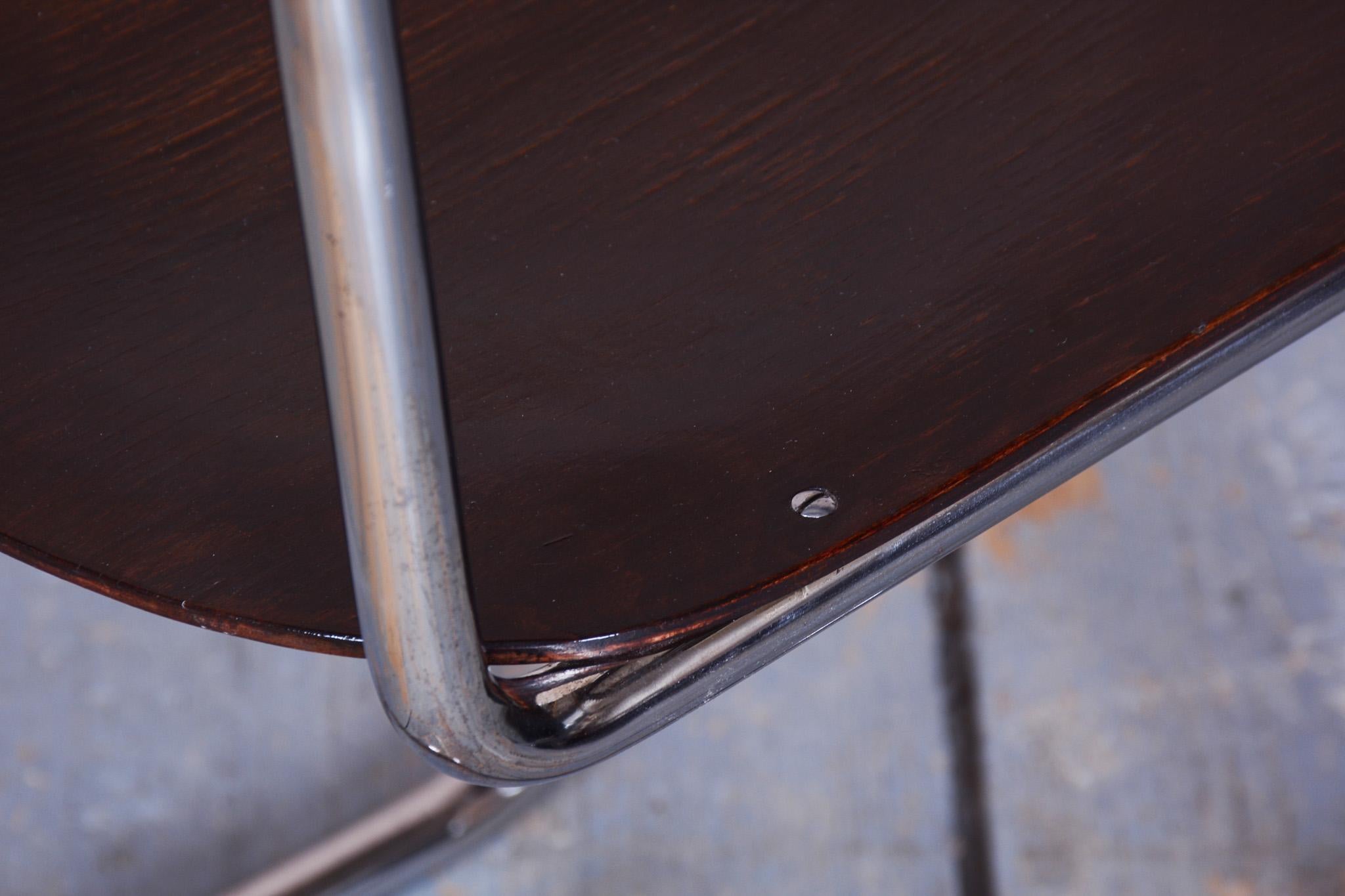 Chaise Bauhaus restaurée de Mart Stam pour R. Slezak, en hêtre, chrome, tchèque, années 1920 en vente 3