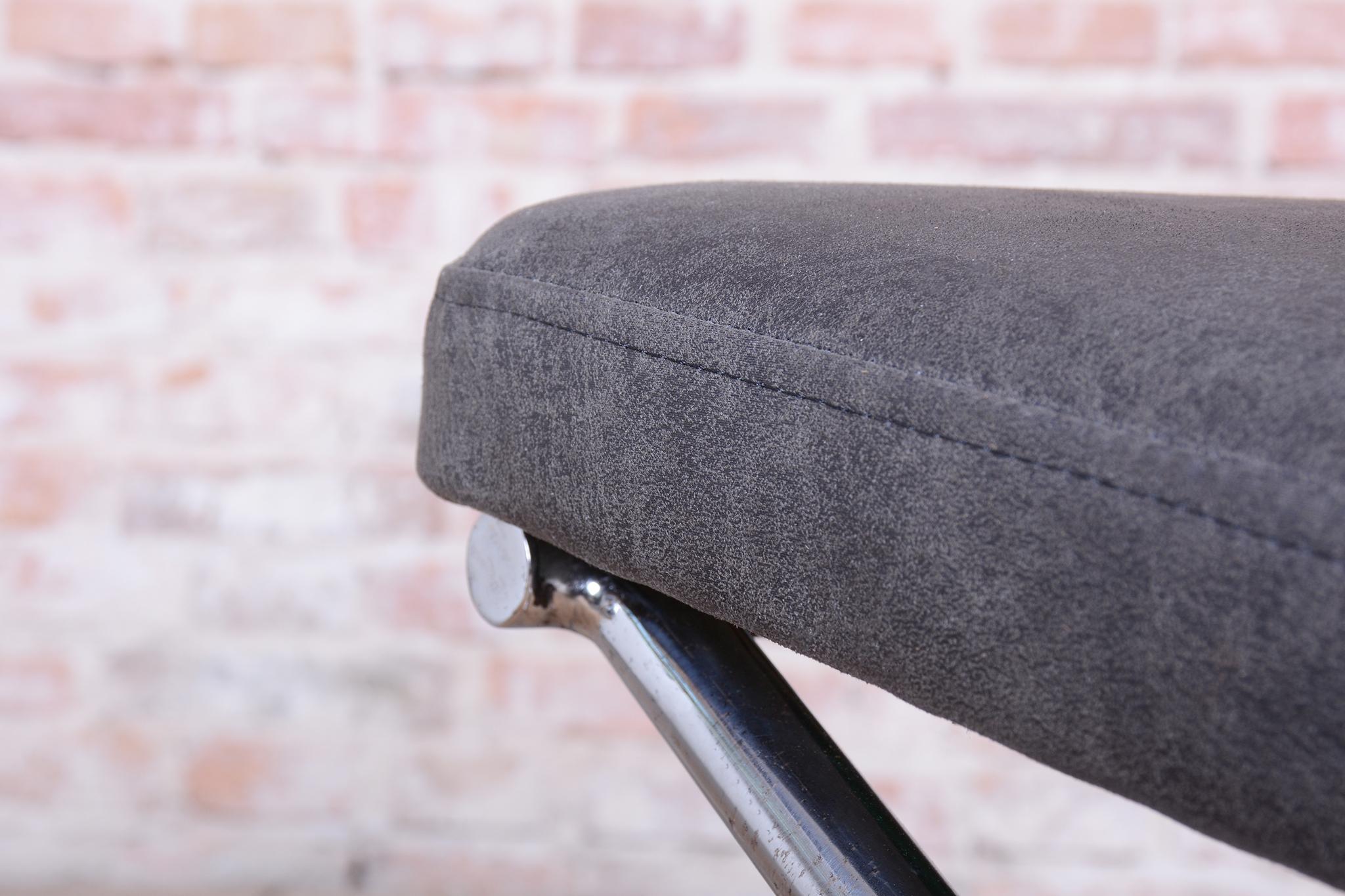 Restaurierter Bauhaus-Stuhl, Echtes Leder, Chrom, Stahl, Deutschland, 1930er Jahre im Angebot 5