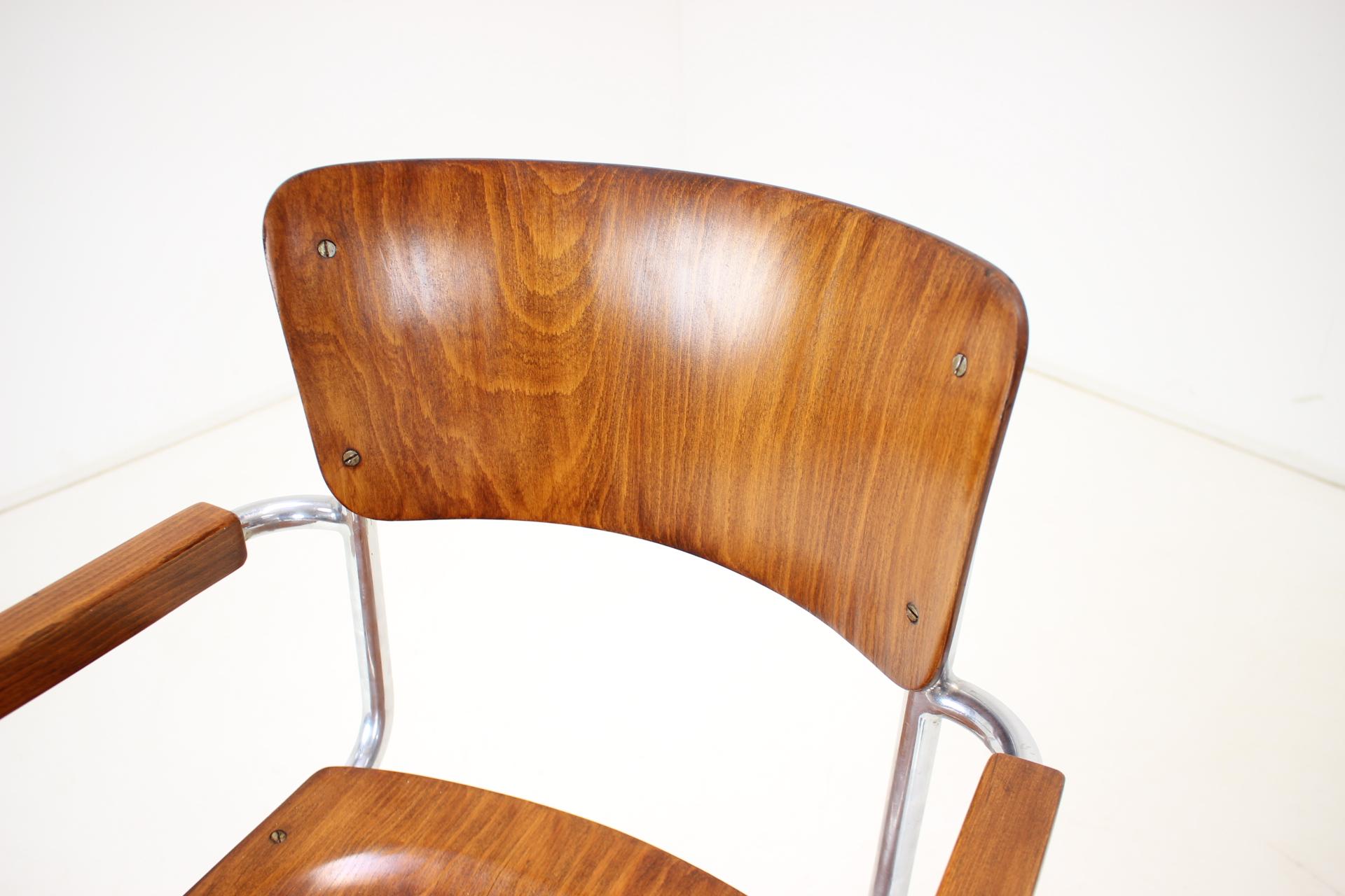 Restored Bauhaus Chrome Chair by Rudolf Vichr Prag, 1930s For Sale 9