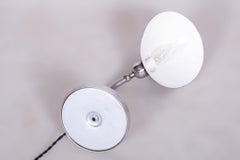 Restored Bauhaus Chrome Table Lamp, F. Anyz, New Electrification, Czechia, 1920s