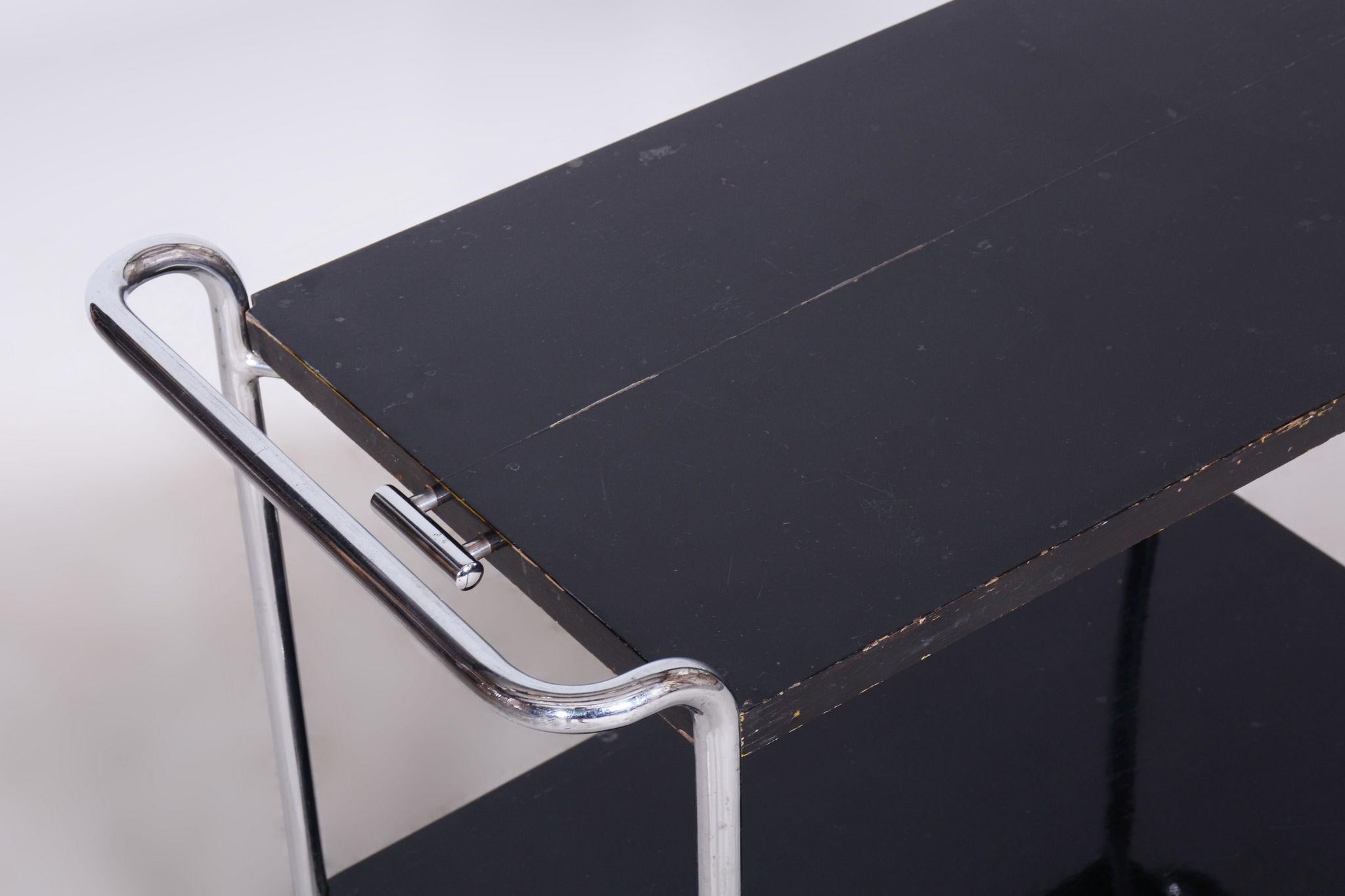 Carrello cromato Bauhaus restaurato, Marcel Breuer, Mücke & Melder, Cechia, anni '30 in vendita 2