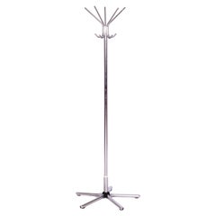 Antique Restored Bauhaus Coat Rack, Chrome-Plated Steel, Czech,  1930s