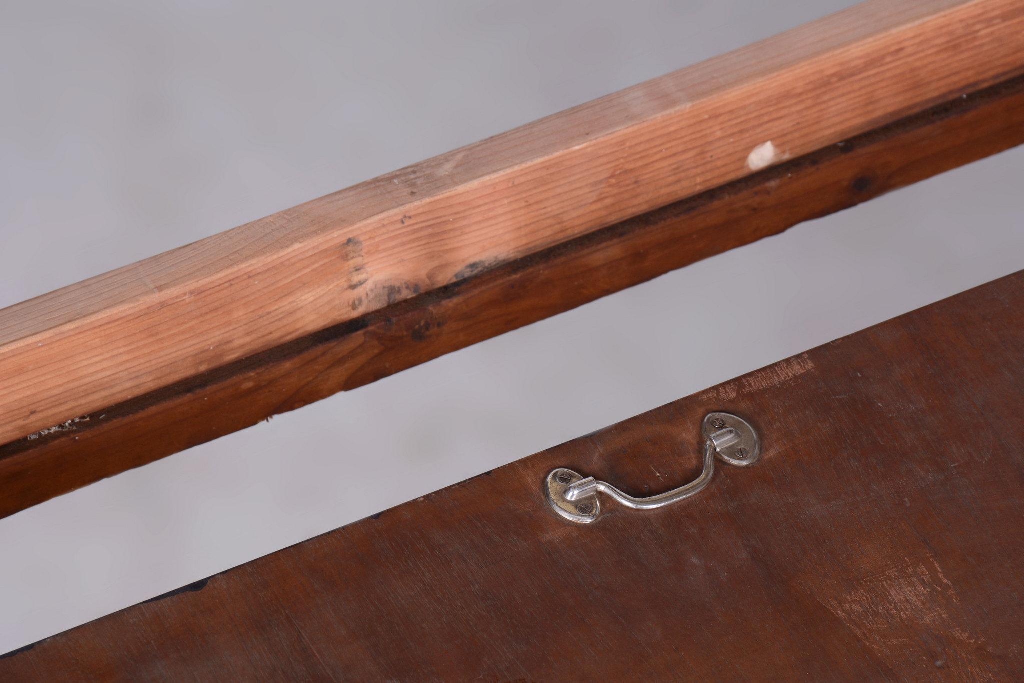 Restored Bauhaus Extendable Dining Table, Walnut Veneer, Chrome, Czech, 1930s 13