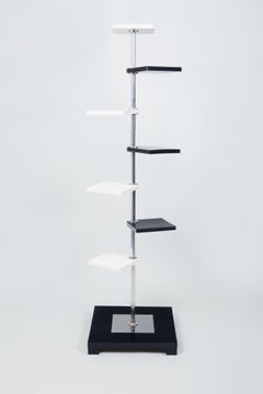 Restored Bauhaus Flower Pedestal, by Robert Slezák, Chrome, Steel, Czech, 1930s