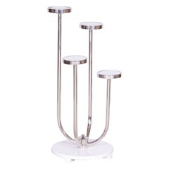 Restored Bauhaus Flower Stand, Vichr a spol, Chrome-plated Steel, Czechia, 1930s