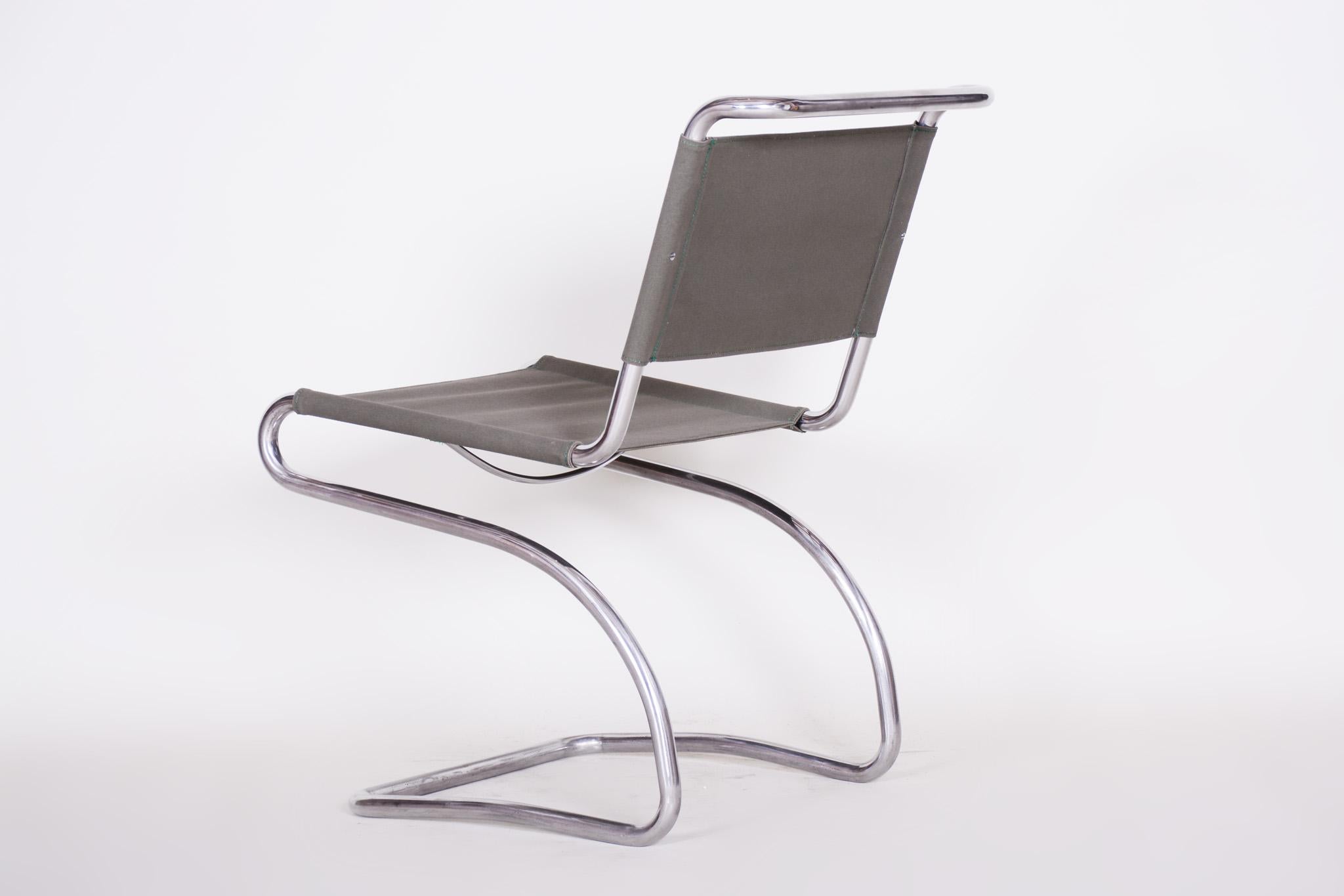 Restored Bauhaus H79 Chair, by J. Halabala, UP Zavody, Chrome, Czech, 1930s For Sale 6