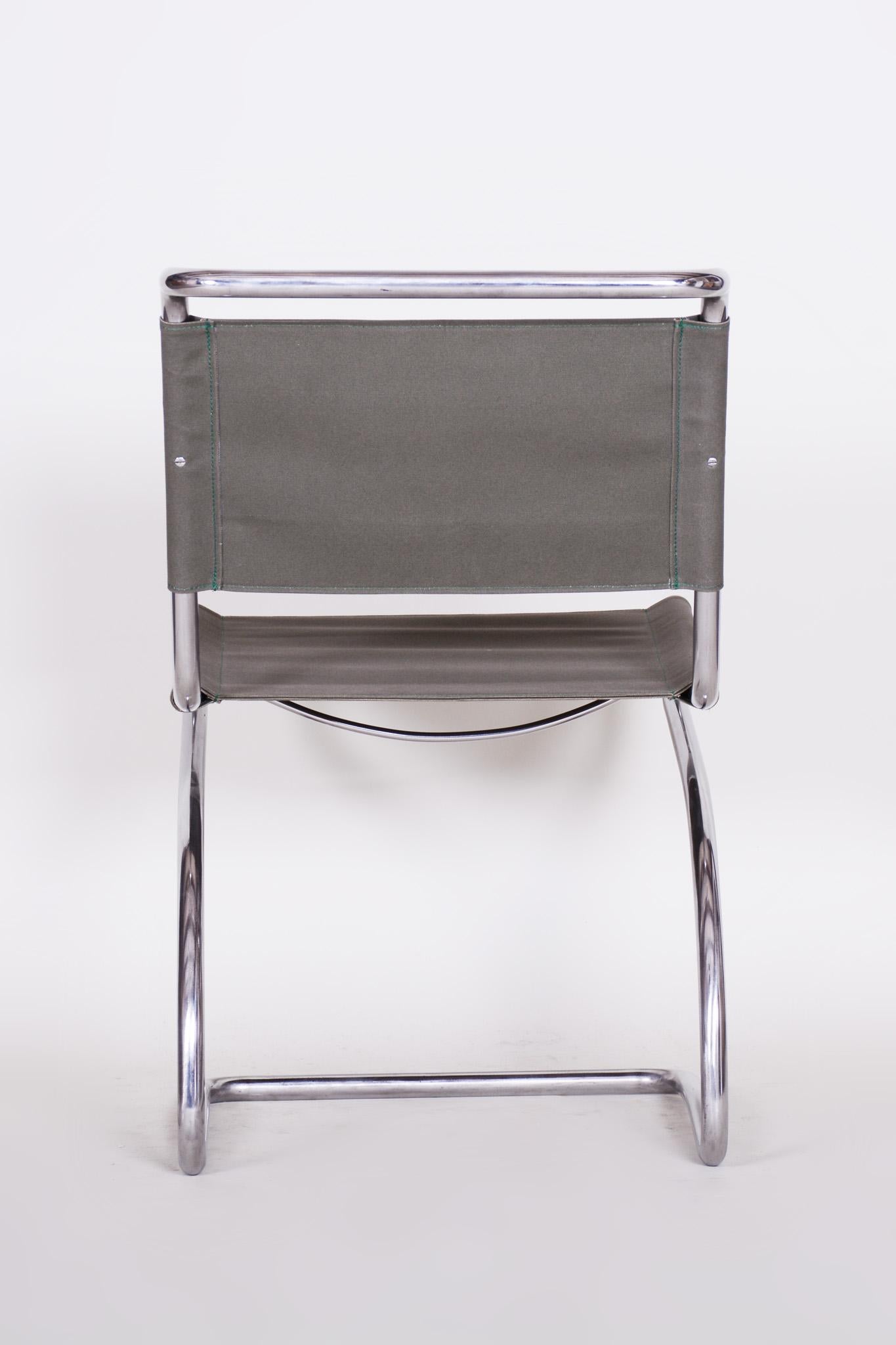 Restored Bauhaus H79 Chair, by J. Halabala, UP Zavody, Chrome, Czech, 1930s For Sale 7
