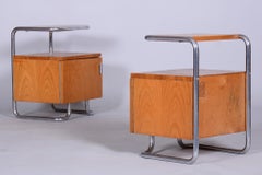 Tavolini Bauhaus in Oak restaurati, Mucke-Melder, Cechia, anni '30