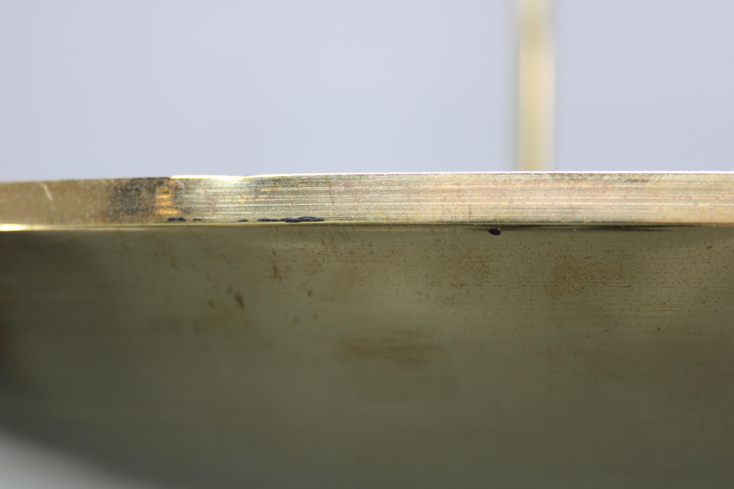 Restored Bauhaus or Art Deco Brass Chandelier, Czechoslovakia, circa 1930s For Sale 1