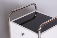 Restored Bauhaus Pair of Bedside Tables, Vichr a spol, Chrome, Czechia, 1930s