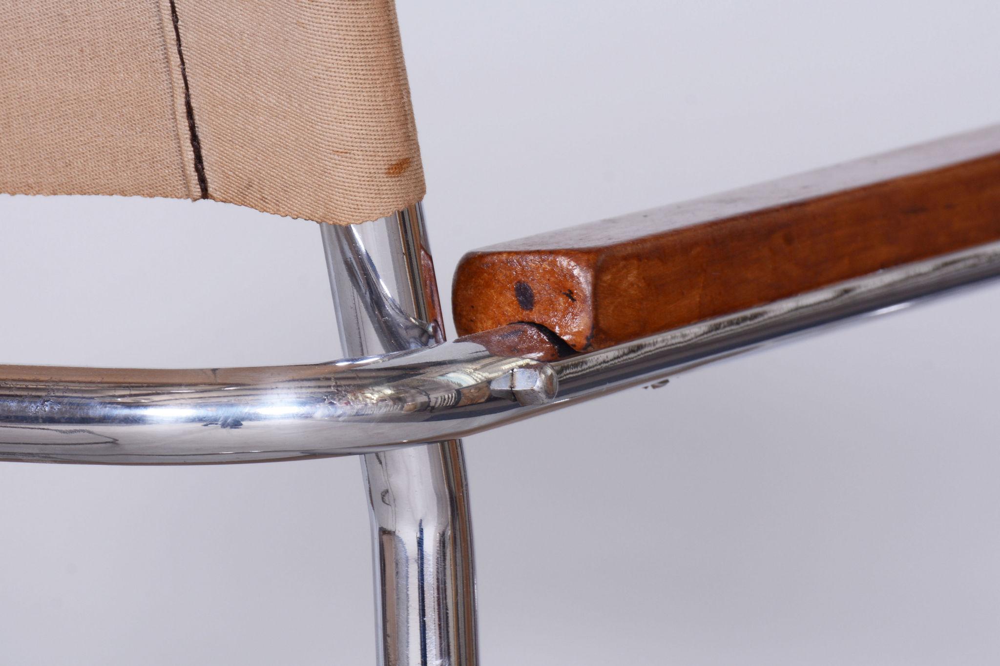 Paire de chaises Bauhaus restaurées, Anton Lorenz, Mücke & Melder, République tchèque, années 1930 en vente 3