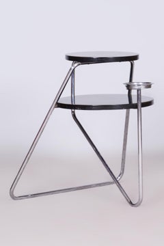 Restored Bauhaus Small Table, Chrome, Revived Polish, Czechia, 1930s