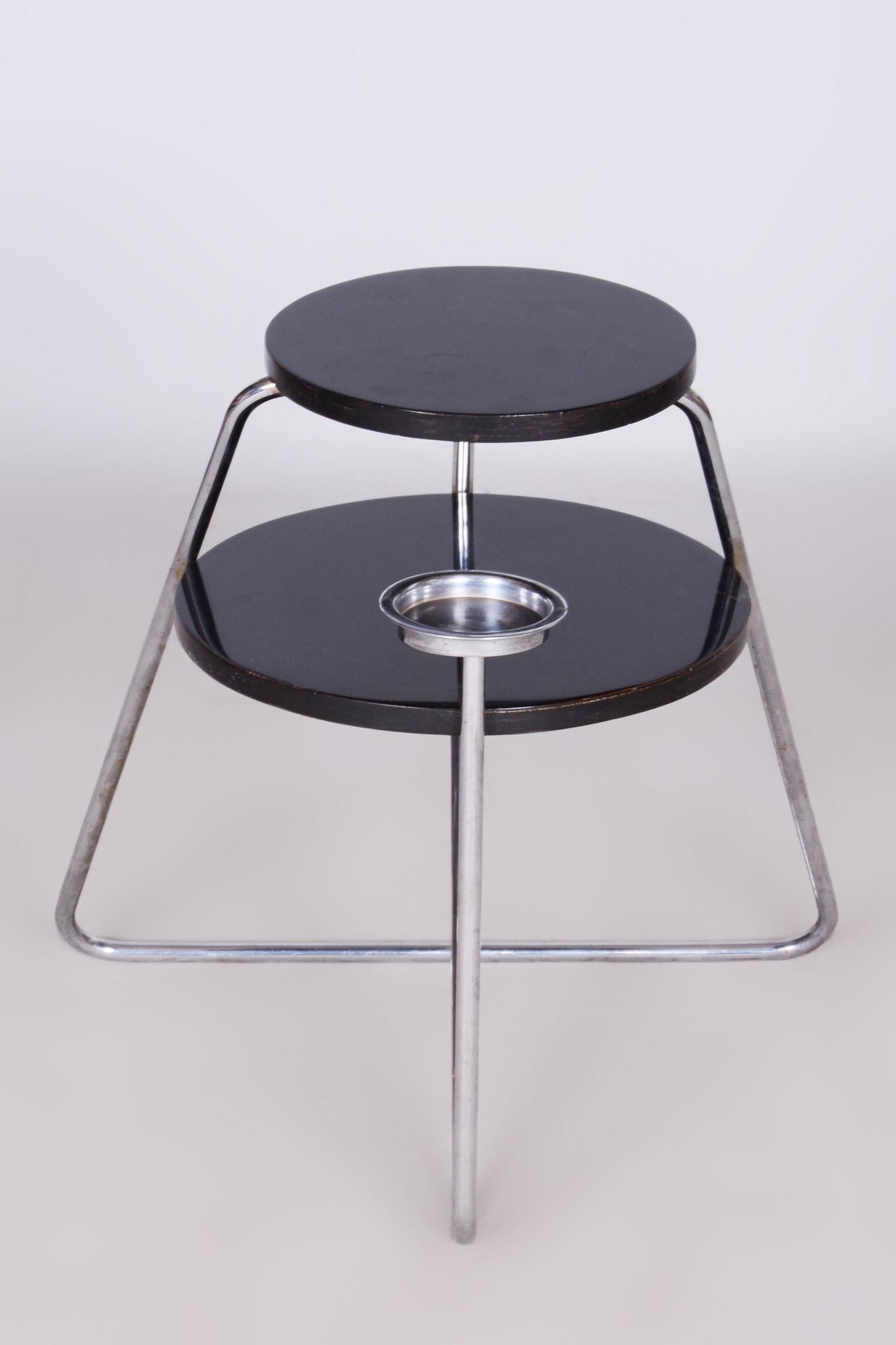 Restored Bauhaus Small Table, Chrome, Revived Polish, Czechia, 1930s For Sale 1