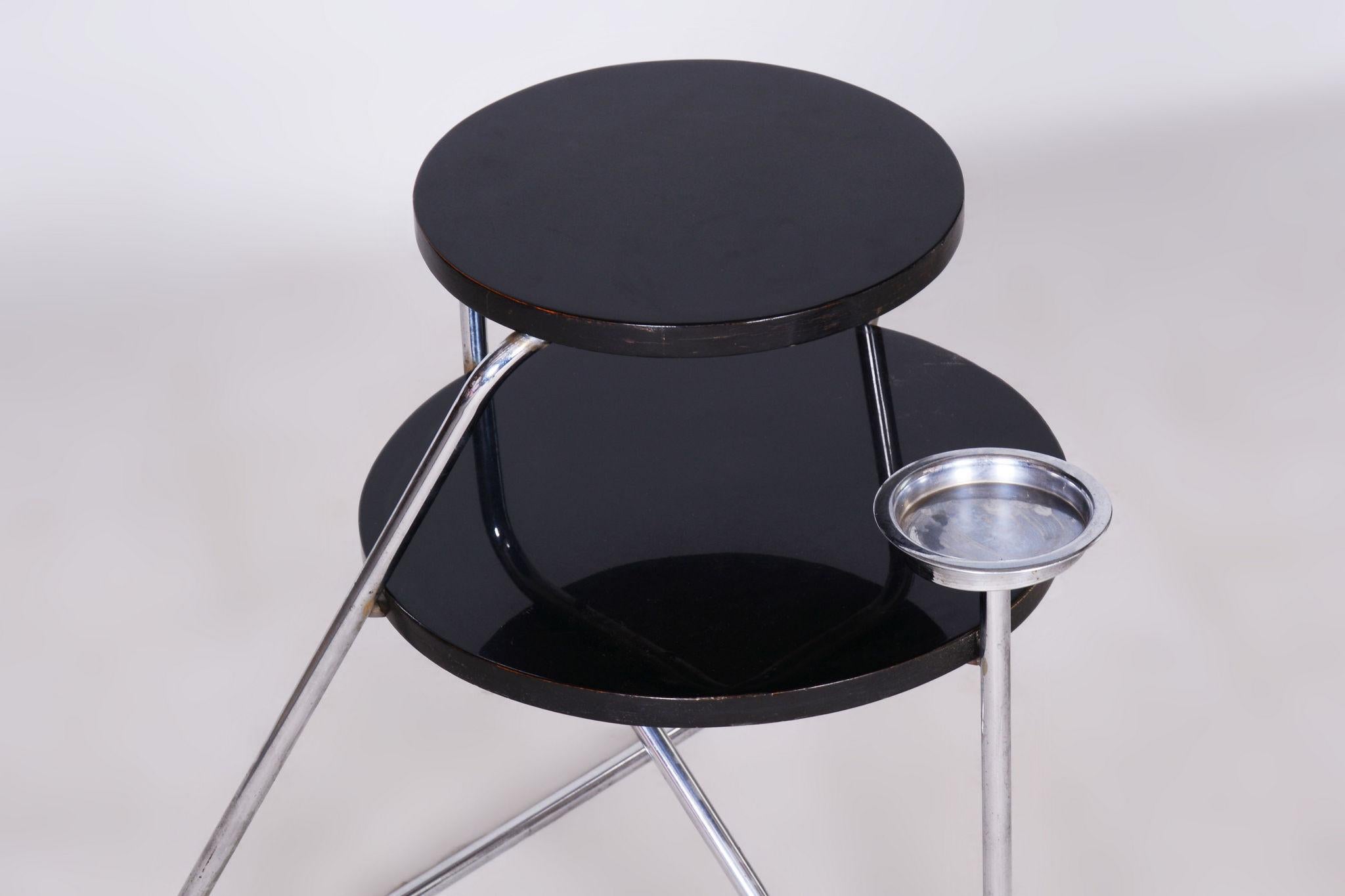 Restored Bauhaus Small Table, Chrome, Revived Polish, Czechia, 1930s For Sale 2
