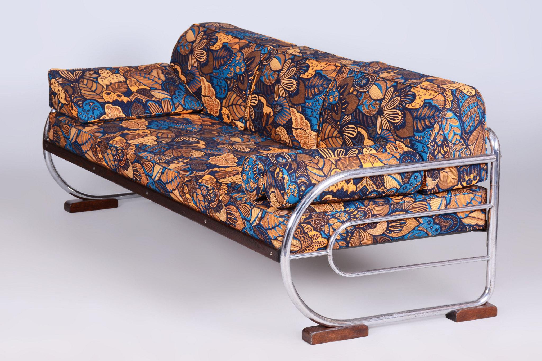 Restored Bauhaus Sofa, by Robert Slezak, Beech, Czech, 1930s For Sale 10
